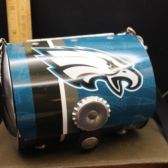Philadelphia Eagles Football Fender Flare Barrel Purse Retired Certificate FUN! - Picture 1 of 14
